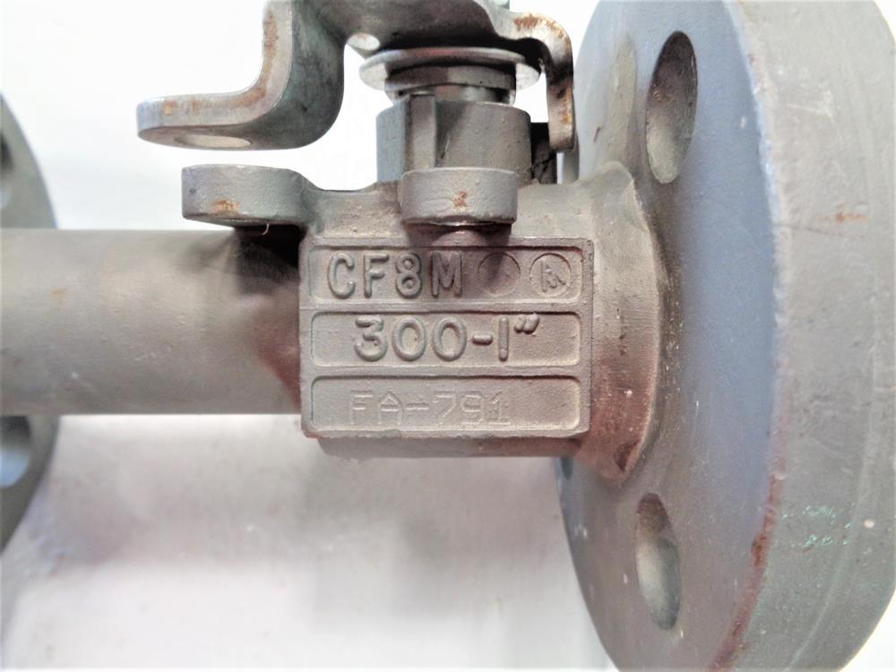 Watts 1"-300# CF8M Flanged Ball Valve FA-791